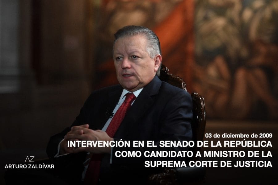 Intervención en el senado de la república como candidato a ministro de la Suprema Corte de Justicia de la Nación